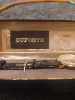 Vintage DuFonté Gold-Tone Liberty Coin Face Watch