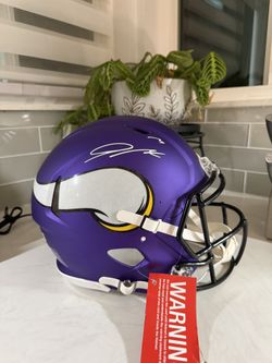 Signed Authentic Jordan Addison Minnesota Vikings Helmet