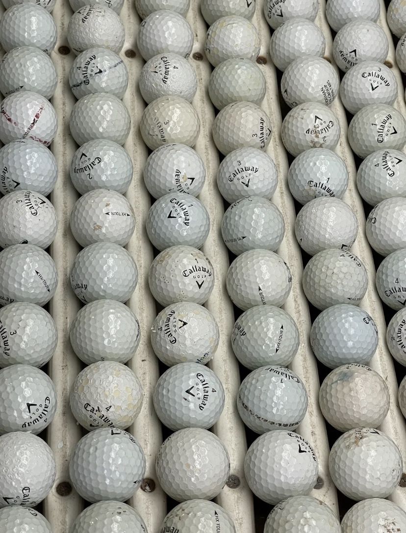100 Callaway Hex Chrome Soft Black Tour AA Practice Shag Golf Balls