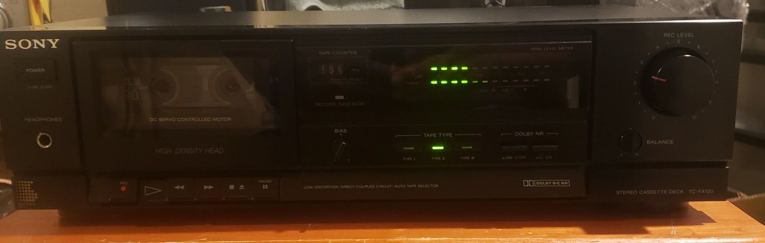 Vintage Sony TC-FX120 is a stereo cassette deck