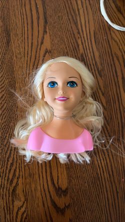 Doll head with real  hair