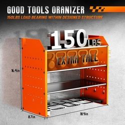 Garage Tool Organizer with 4 Tier,Drill Holder Wall Mount,Heavy Duty Rack wit