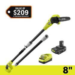 RYOBI 40V 10” Cordless Pole Saw Kit (Battery + Charger)
