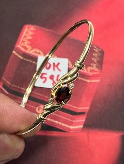 10K Solid Gold Bracelet With Diamonds 💎 Stones For Wedding 5Gr