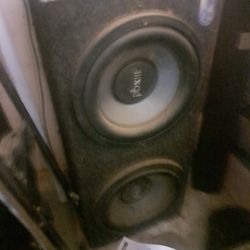 2 10" PBX 1000 Watt (Each) Subwoofers In Custom Wood Box