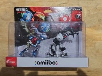 Nintendo amiibo Metroid Dread - Samus and E.M.M.I. Figures (2 Pack Set)! New/Sealed!