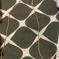 10k 24in gold rope chain