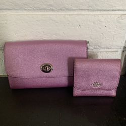 Coach Clutch purse and matching wallet 