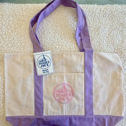 Brand New Large Lavender Trader Joes Tote