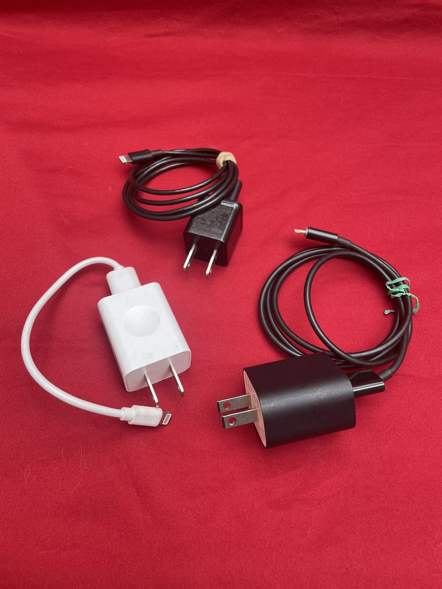 Wall charger adapter with lightning cables