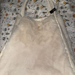 Victoria Secret White Fur Tote Bag 