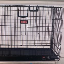 36” Kong Dual Door Strong Dog Crate Black , Like New