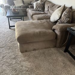 Large Sofa With Chaise  And Chair