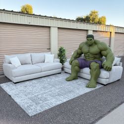 American Furniture Warehouse Grey Sofa Set 