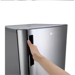 LG 20.63 in. W. 6 cu. ft. Single Door Top Freezer Refrigerator with Inverter Compressor & Pocket Handle in Platinum Silver
