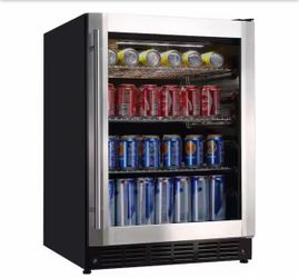 Stainless Steel Beverage Cooler with Glass Door