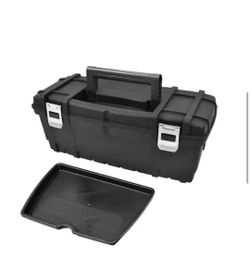 Anvil 24 In Tool Box Black Heavy Duty Portable Hand Tool Storage Case