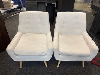 Two Linon Trelis Sherpa Chairs