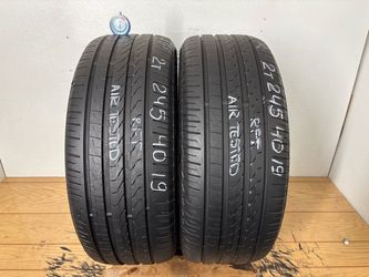 2 tires 245 40 19 Pirelli Cinturato p7 as run flat no repairs