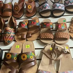 Leather Sandals For Women / Huaraches Para Mujer 
