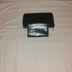 Black 2-Zipper Women's Wallet