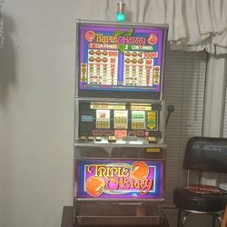 Triple Cherry Slot Machine With Stand