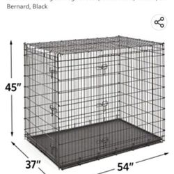 Midwest SL54DD Ginormus Double Door Dog Crate for XXL for the Largest Dogs Breeds,Black. Retails $240 With Taxes! Unassembled!
