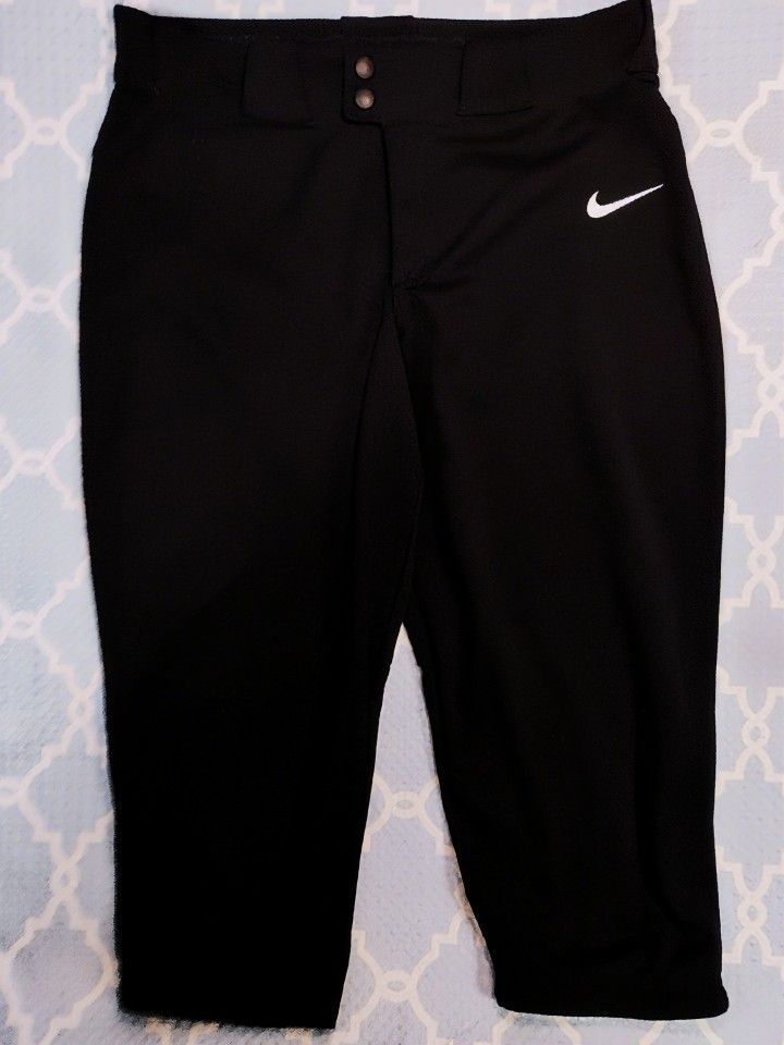 Nike Baseball Pants Men M Black Knicker Style
