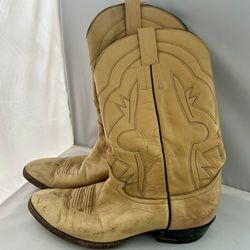 Men’s Leather Western Boots Size 10