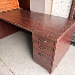 6ft Commercial Executive Desk – Large Wood Office Desk w/ File Drawer