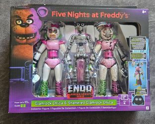 FNAF Glamrock Chica & Shattered Glamrock Chica Figure Set