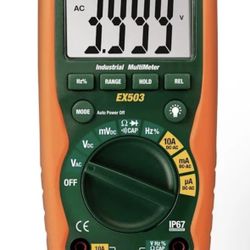 Extech EX503 Industrial MultiMeter True RMS Waterproof IP67 CAT IV-600V