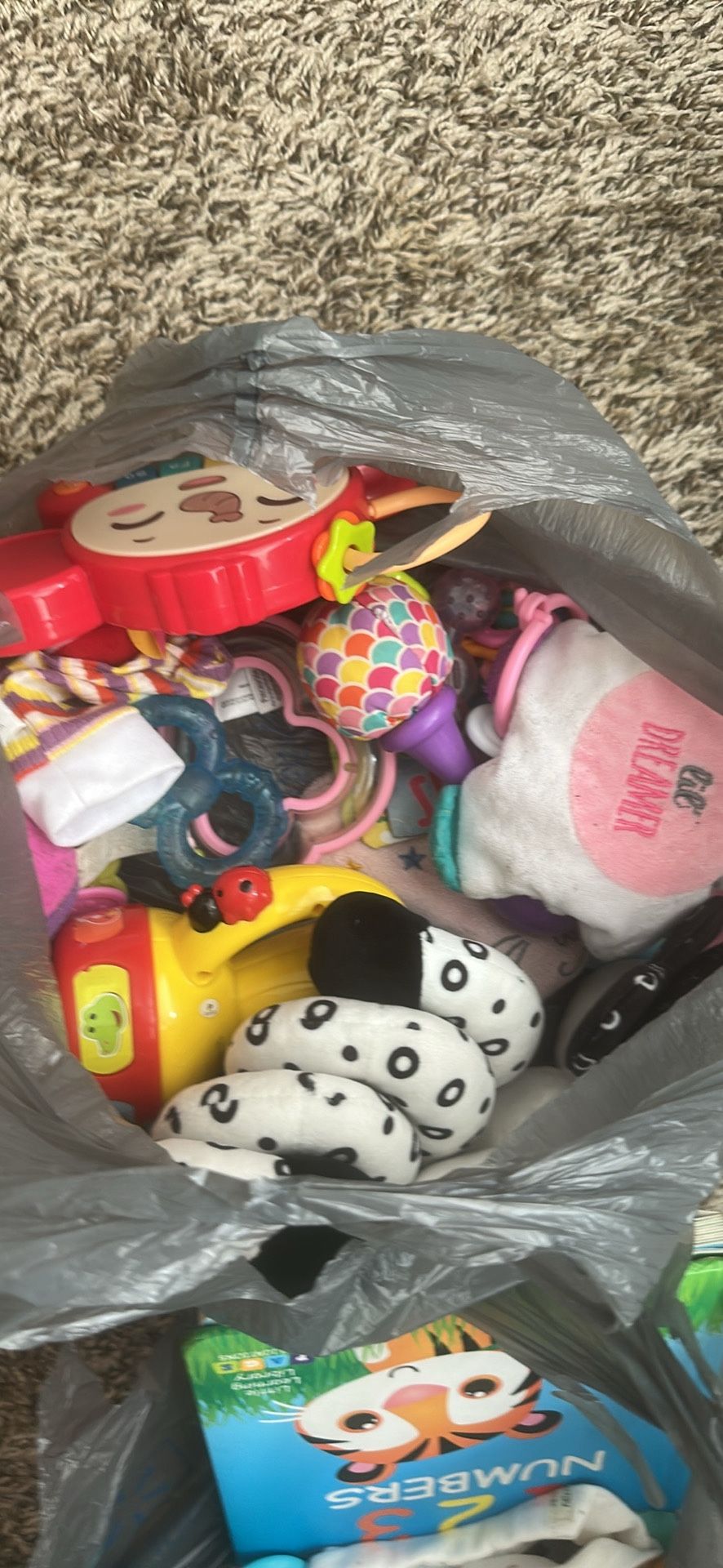 Bags of baby toys