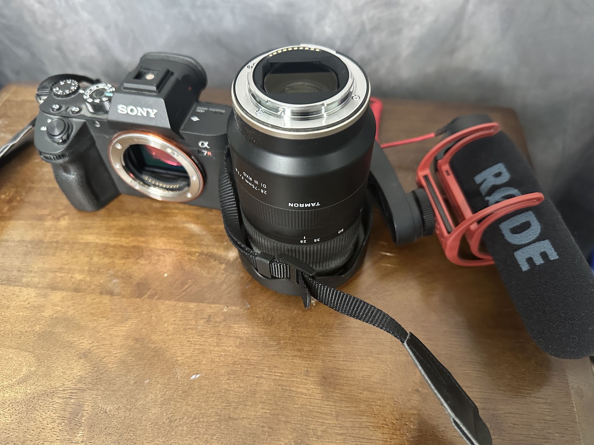 Sony Ax 7r, Tamron 28-75mm, Rode Shotgun Mic Light Kit And More