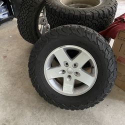 5 OEM Wheels And BFG Tires For Jeep Wrangler