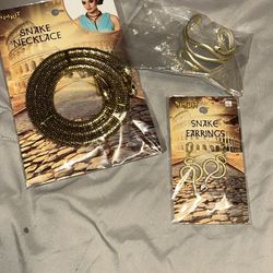 Snake earrings / necklace / wristlet