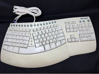 Microsoft Natural Keyboard Pro RT9401 Ergonomic Split USB PS/2 Wired White OEM