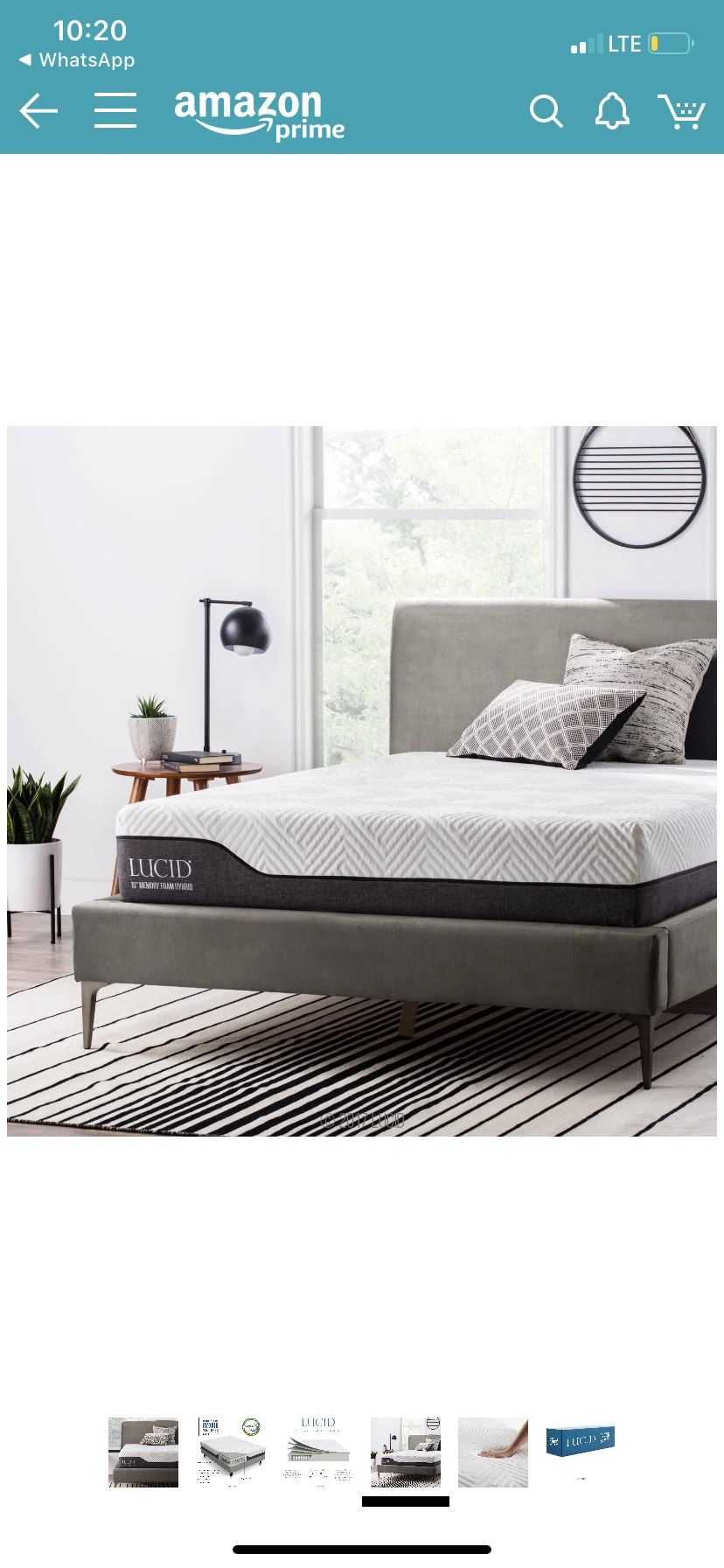 LUCID 10 inch king hybrid mattresses