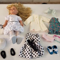 Our Generation Doll With Extra Outfits 