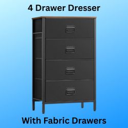 New, Four-Drawer Dresser with Fabric Drawers