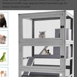 4level Wooden Cage For Ferret, Guinea Pig 