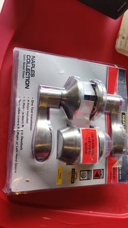 Defiant Door Lever and Deadbolt Combo Set Naples Collection (satin nickel)