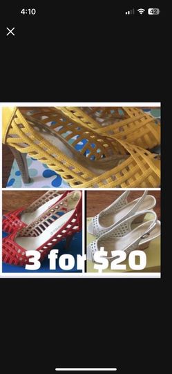 3 Pairs Of Shoes Size 6.5 For $15