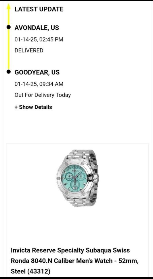 52mm Mens Invicta Watch ( Hard To Find )