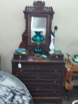 1850 Charles Eastlake Dresser on Wheels