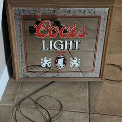 Vintage light up Coors light sign