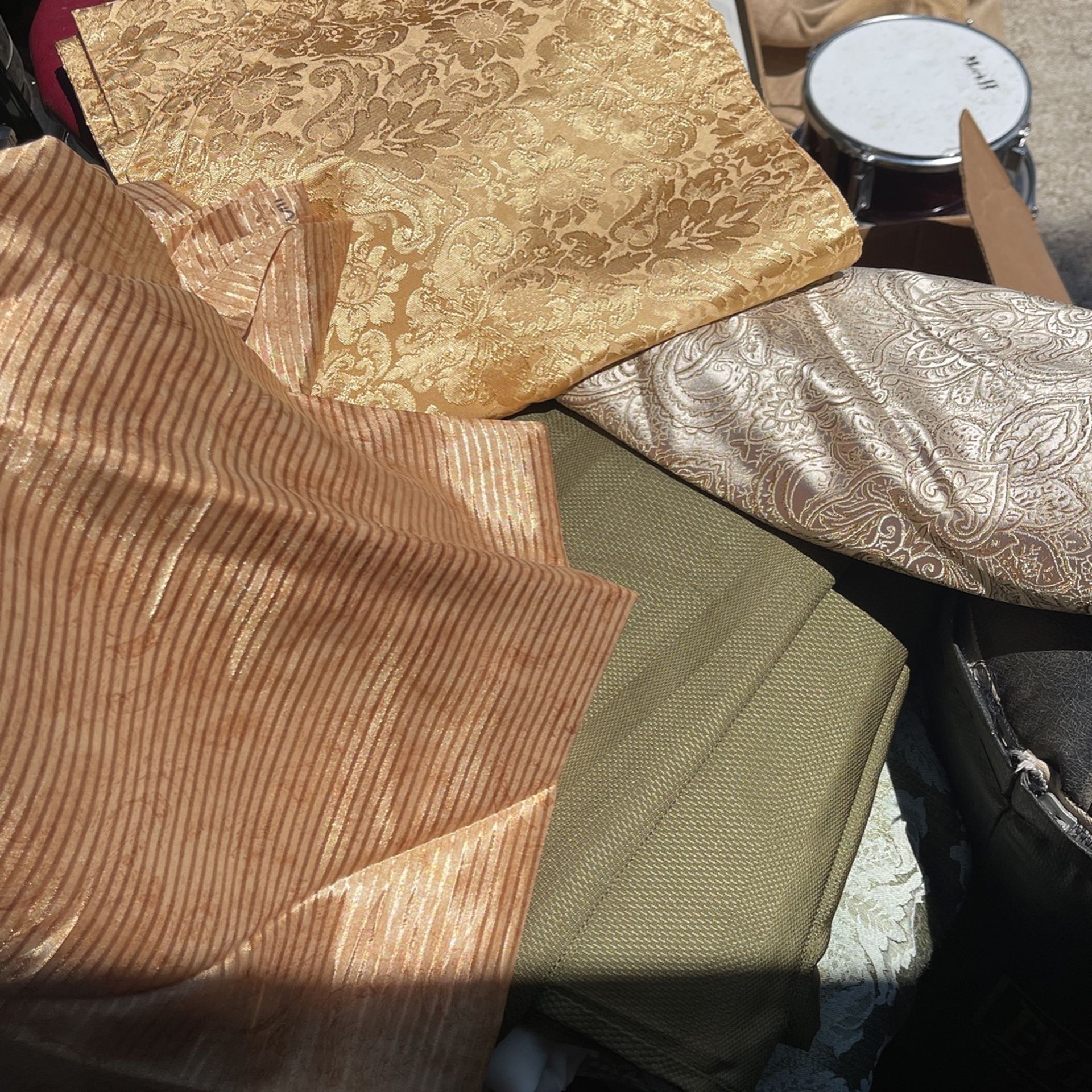 Gold And Green Fabric And Runners