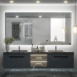 *Brand New* 72 x 36 Inch LED Bathroom Mirror with Acrylic Wrapped Light

