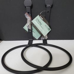 2x Country Blacksmith Forged Iron Flowerpot Holders 