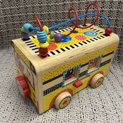 Alex Jr. Kids Wooden Toy School Bus
